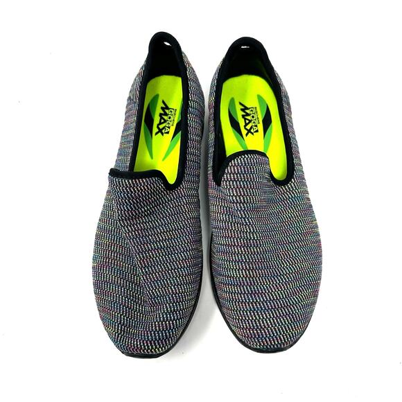 Sketchers Size 9 Flats Black GOGA Max Slip On Comfort Support Work Uniform Stand - Picture 9 of 9